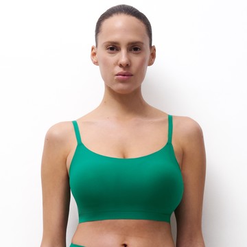 限時4折起【Chantelle Lab】透氣涼感U領無痕內衣>XS-XXL>寶石綠(16A20_0FB)【Soft Stretch】