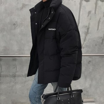 MRCYC男士冬季日系棉衣保暖加厚學生面包服韓系寬松帥氣棉襖外套