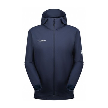 mammut 長毛象 男 granite so hooded af 防潑水軟殼連帽外套海洋藍10