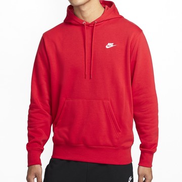 Nike As M Nk Club Ft Po Hoodie 男款 紅色 帽T 運動 長袖 FN3867-657