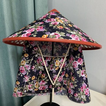 實用園藝工具 斗笠帽 工作披肩帽 護頸椎 披肩 戶外田園採茶防雨 大沿塑膠帽 女士遮臉隔熱帽 采茶帽 戶外農用 田螺精選