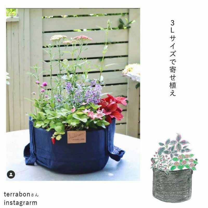 root pouch 不織布 プランター 鉢カバー 植物 ハーブ 果樹 植え替え