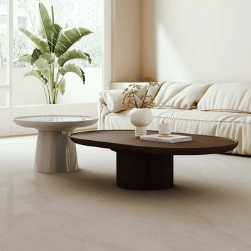 免運/公司貨 茶幾 原木茶幾 實木茶几 侘寂風實木茶幾 組合現代簡約小戶型客廳家用設計師創意橢圓形茶幾 可開發票 全館五折 工廠現貨直銷 新品特價 z10252