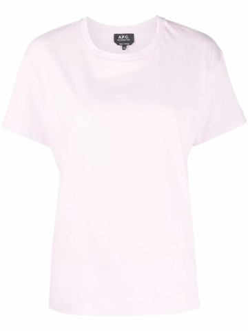 A.P.C. - Jade logo-print cotton T-shirt - women - Cotton - L - Pink