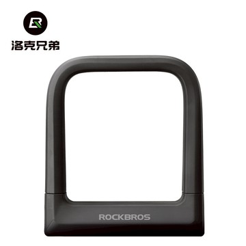 ROCKBROS洛克兄弟旗艦店 車鎖 機車U型鎖 硅膠 自行車鎖 抗液壓電瓶車鎖 防盗鎖 U形家用鎖