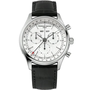 送禮首選★CONSTANT 康斯登 Classics 日曆計時手錶 FC-296SW5B6 附提袋【全館滿額折價★APP下單點數4倍送】線上購買享_實體門市同步服務