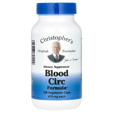 Christopher's Original Formulas, 血液循環配方，100 粒素食膠囊