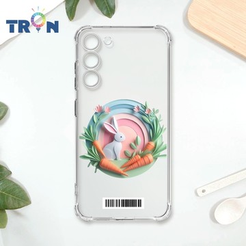TRON 三星 S23 PLUS 可愛紙雕兔子 四角防摔載具殼 軟殼 手機殼