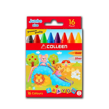 【COLLEEN】可力粗大蠟筆 16色 / 盒 JC-16