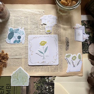 日常隨筆 Daily musings - 割型貼紙 sticker