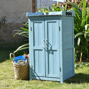 【免運】【附贈發票】收納櫃子儲物鞋櫃戶外全實木製防雨防防腐整理雜物庭院陽臺開門式