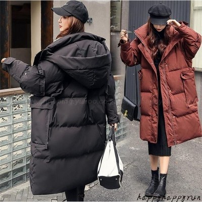 ダウンコート レディース ダウン ダウンジャケット フード付き ゆる ロング コート アウター 冬 暖かい 防寒服 通販 Lineポイント最大get Lineショッピング