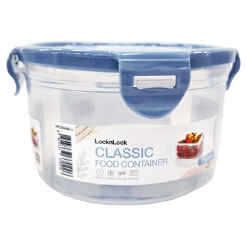 LocknLock 樂扣樂扣 PP微波保鮮盒 圓型 優雅藍 750ml  1個  1個