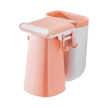 i LIFE 北歐素色磁吸式牙刷架 5個 + 3M雙面膠 5個 + 掛勾 10個 10.5 x 8 x13cm 5個  可愛粉  1組