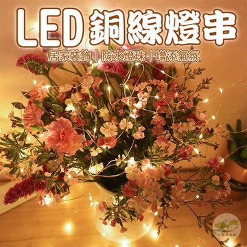🔥隔日到貨🔥LED銅線燈串 派對佈置 派對燈串 佈置燈串 聖誕裝飾 聖誕燈串 裝飾燈串 防水燈串 氣氛燈串 戶外燈串