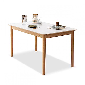 源氏木語雲岩橡木原木色岩板餐桌1.3M Y54R06 (H014376614)