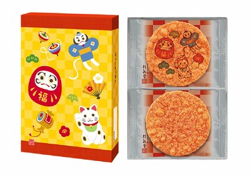 桂新堂日本百年老店仙貝濃郁酥脆海老鮮蝦仙貝餅乾期間限量款新年限定干支賀正烤赤蝦-新年福氣禮盒，三款現貨