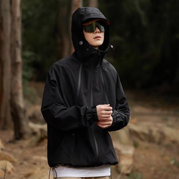 【米蘭精品】衝鋒衣防風夾克-潮牌休閒防潑登山男外套7色74jd24