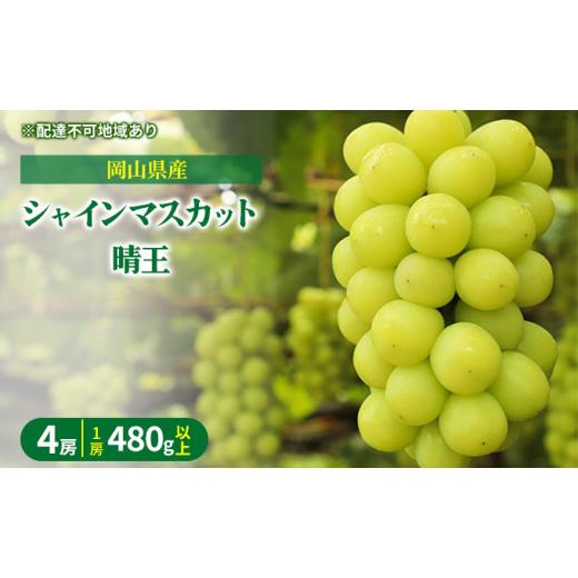ふるさと納税 岡山県 岡山市 ぶどう 2024年 先行予約 シャイン マスカット 晴王 4房（1房480g以上）約2kg マスカット ブドウ 葡萄  岡山県産 国産 フルーツ 果…