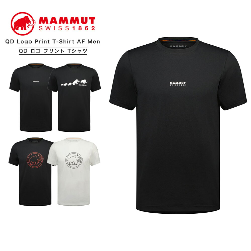 マムート tシャツ メンズ mammut QD ロゴ プリント Tシャツ アジアン
