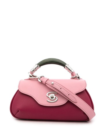 SHIATZY CHEN - colourblock jade handle bag - women - Goat Skin - One Size - Pink