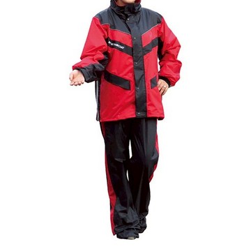 Moto 鈦鴻 m205雙側開運動型風雨衣 機車騎士防雨  1入  紅  M