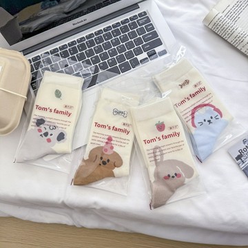 優質棉襪系列 純棉 棉質70% 200針 動物襪 少女襪  3/4襪 襪子 女襪 堆堆襪 台灣現貨 學生襪