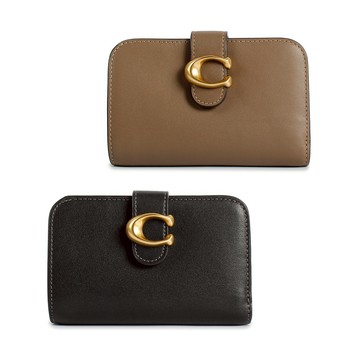 COACH Tabby金屬C字皮革壓釦短夾(任選)194869｜GoBrand購名牌