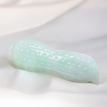 【好事花生】飄綠翡翠好事花生 | 天然緬甸A貨翡翠 | 送禮
