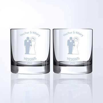 Text Art |結婚禮物—訂製個性化婚禮威士忌對杯|雕刻