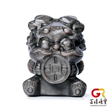 【正佳珠寶】咬金獸 銀曜石擺件｜款式多選