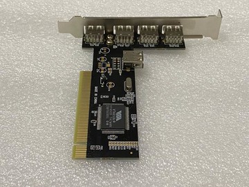 PCI轉USB後置擴展卡 臺式機USB2.0轉接卡主板PCI轉4USB口 NEC晶片