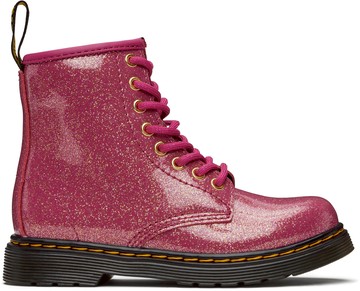 Dr. Martens 粉色 1460 Glitter Patent Leather 儿童踝靴