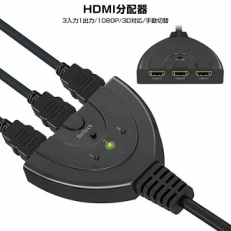 古典 HDMI 分配器 切り替え 手動 切替器 セレクター 切替 アダプタ 切替機 コネクタ 変換アダプタ 変換 3入力1出力 3D 対応 PS4  ニンテンドースイッチ Switch wiiU ブルーレイ パソコン 3ポート somaticaeducar.com.br