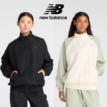 【New Balance】 NB 平織外套_女性_黑/果綠杏任選_(WJ53517GAS/WJ53517BK)