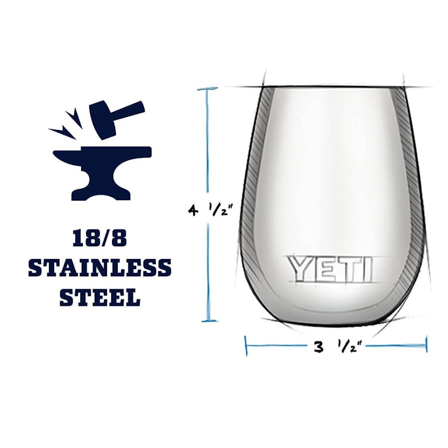 YETI RAMBLER 10 OZ WINE TUMBLER, VACUUM INSULATED, STAINLESS STEEL WITH MAGSLIDER LID, CHARCOAL