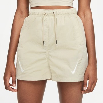 S.G NIKE NSW Swoosh Shorts DD5593-206 米白 女款 抽繩 刺繡 雙勾 尼龍 短褲