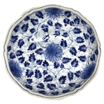 橘唐草5吋皿 日本製  5吋  橘唐草  1個