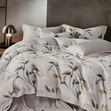 Grace Life 頂級精緻系列 60支100%天絲全舖棉兩用被床包4件組  被子 + 床墊套 + 枕套組  床包 188 x 150cm + 兩用被 2100 x 180cm + 枕套 75 x 47cm 2個  深秋清泉