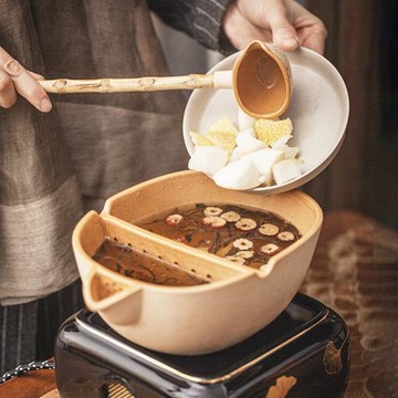 茶誦君煮茶器電陶爐煮茶茶具合壁古法陶瓷碗泡法器粗陶煮茶碗