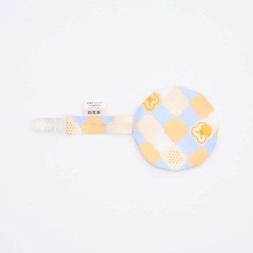 奶嘴夾布套組/玻璃海棠2號/俏皮黃藍
