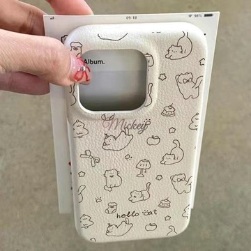 甜點貓咪適用iPhone16手機殼蘋果11/12/13/14防摔15Pro新款XRXS女
