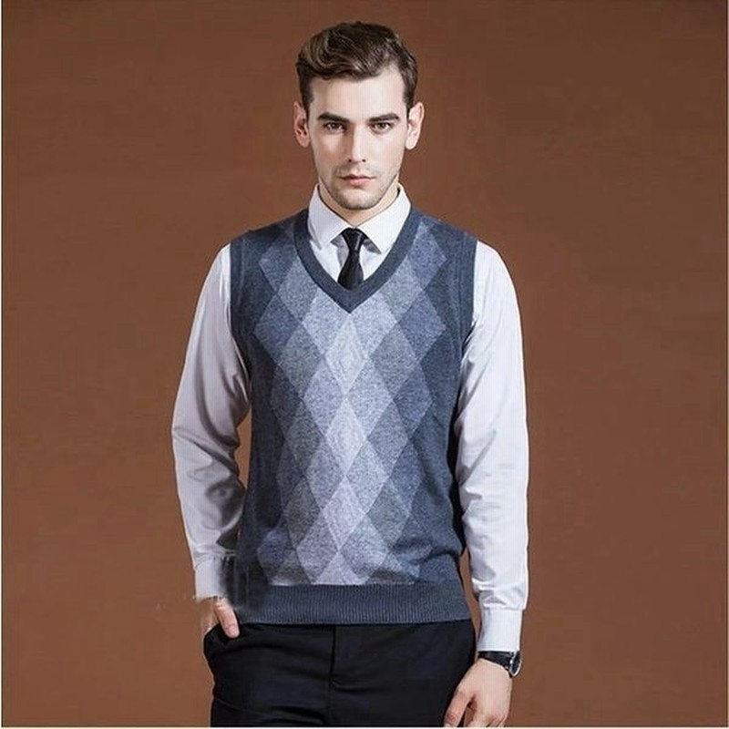 セール ニットベスト メンズ Vネックベスト Si ビジネスベスト アウター トップス セーター ノースリーブ 男性 ウール オフィス 秋 冬 通販 Lineポイント最大get Lineショッピング
