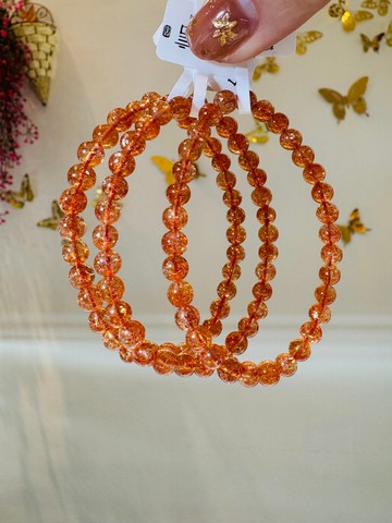 D精品高冰透亮金太陽太陽石5.5mm水晶化太歲事業財富正能量避邪