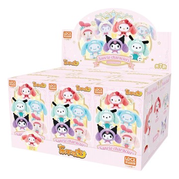 Sanrio 三麗鷗 絨毛 樂不可支 娃娃盲盒  混和顏色  1套  15cm