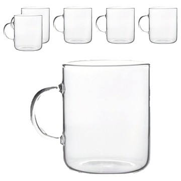 MAKA EVERY ONE KITCHEN 耐熱玻璃馬克杯 M03 190毫升 1入 耐熱溫度-20°C~110°C  R008165510007  6個