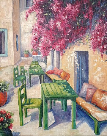 家居裝飾畫  掛畫  風景掛畫 夏日 居家生活 花卉植物