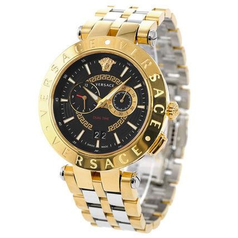 ヴェルサーチ Versace 腕時計 レア 限定 おしゃれ ブラックゴールド