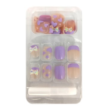 穿戴甲 立體彩繪款美甲貼片 Set 24片  ZK026  1盒