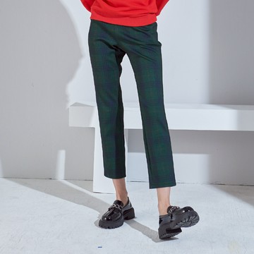 CLL巧玲瓏 復古格紋九分褲 0012201